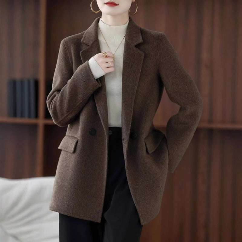 Autumn And Winter Double-sided Woolen Coat Women
